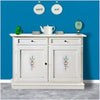MOBILI-2G---Credenza-2-Ante-2-cassetti-legno-bianca-decorata-105X42X85