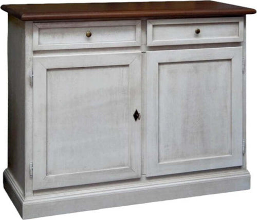 MOBILI-2G---Credenza-2-Ante-2-cassetti-shabby-Bicolore-Legno-105X42X85