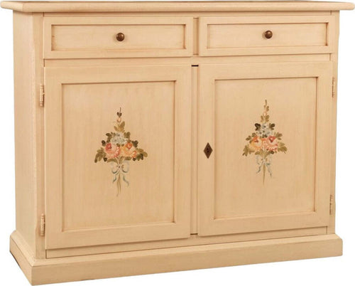 MOBILI-2G---Credenza-2-Ante-legno-avorio-anticato-decorata-105X42X85