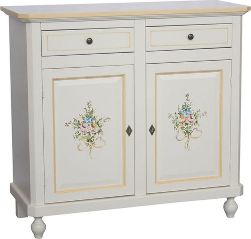 MOBILI-2G---Credenza-2-Ante-Legno-Bianca-Decorata-filo-arancione-104X43X98