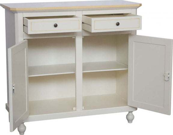 MOBILI-2G---Credenza-2-Ante-Legno-Bianca-Decorata-filo-arancione-104X43X98