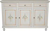MOBILI-2G---Credenza-2-Ante-Legno-Bianca-Decorata-Filo-arancione-150x43x98