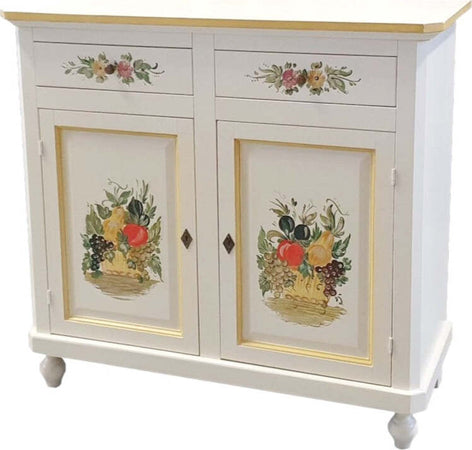 MOBILI-2G---Credenza-2-Ante-Legno-Bianca-Decorata-filo-ocra-104X43X98