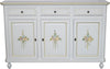 MOBILI-2G---Credenza-2-Ante-Legno-Bianca-Decorata-Filo-verde-150x43x98