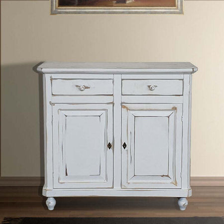 MOBILI-2G---Credenza-2-Ante-Legno-shabby-bianco-consumato-104X43X98