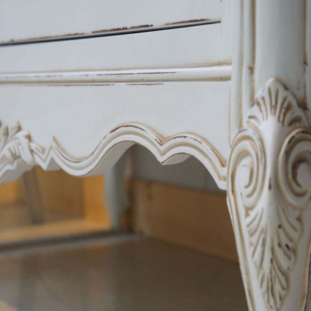 MOBILI-2G---Credenza-2-porte-7-cassetti-classica-legno-shabby-bianco-argento-190X62x107