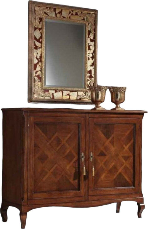 MOBILI-2G---CREDENZA-2-PORTE-CLASSICA-INTARSIO-LEGNO-BASSANO-146X49x113
