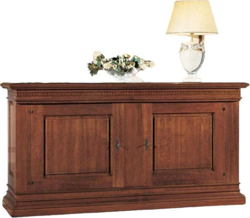 MOBILI-2G---CREDENZA-2-PORTE-CLASSICA-LEGNO-TINTA-NOCE-215X56x115