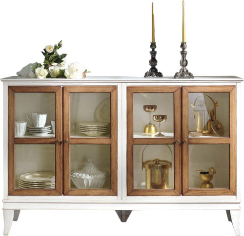 MOBILI-2G---CREDENZA-4-PORTE-INGLESINA-LEGNO-SHABBY-160X39x104
