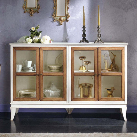 MOBILI-2G---CREDENZA-4-PORTE-INGLESINA-LEGNO-SHABBY-160X39x104