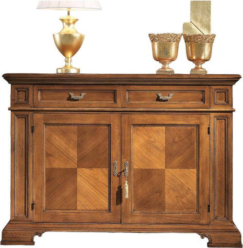MOBILI-2G---Credenza-classica-2-porte-2-cassetti-legno-bassano-segreto-141X48x101