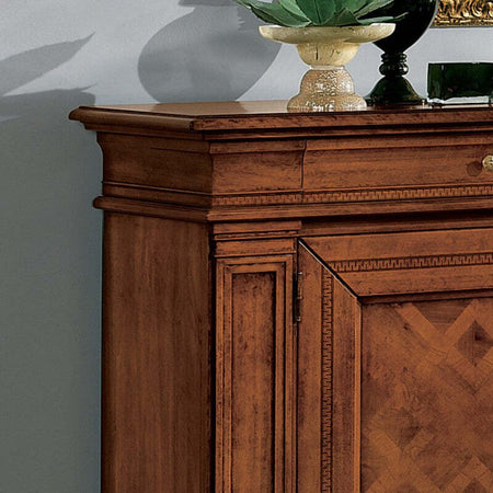 MOBILI-2G---Credenza-classica-2-porte-3-cassetti-legno-bassano-intarsio-215X56x117