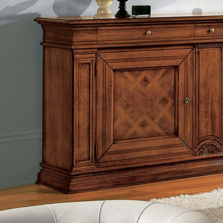 MOBILI-2G---Credenza-classica-2-porte-3-cassetti-legno-bassano-intarsio-215X56x117