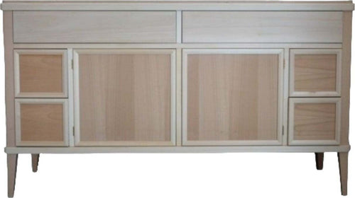 MOBILI-2G---CREDENZA-CLASSICA-2-PORTE-6-CASSETTI-LEGNO-GREZZO--L.150-P.47-H.86