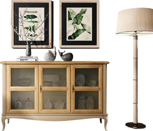 MOBILI-2G---CREDENZA-CLASSICA-3-PORTE-IN-LEGNO-GREZZO-L.141-P.47-H.90