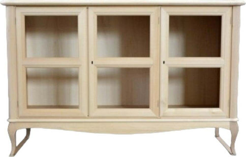 MOBILI-2G---CREDENZA-CLASSICA-3-PORTE-IN-LEGNO-GREZZO-L.141-P.47-H.90