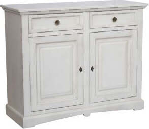 MOBILI-2G---Credenza-shabby-2-ante-Legno-bianco-anticato-117X46X96