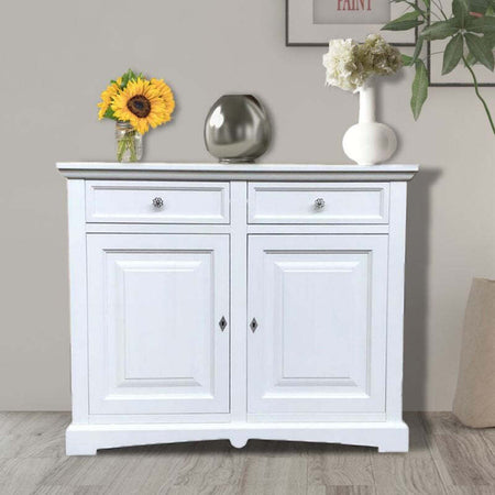 MOBILI-2G---Credenza-shabby-2-ante-Legno-Bianco-opaco-117X46X96