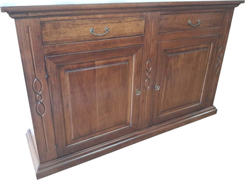 MOBILI-2G---CREDENZONE-CLASSICO-LEGNO-2-PORTE-FINITURA-BASSANO-177x48x110H