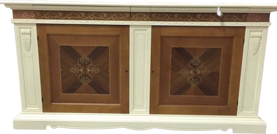 MOBILI-2G---CREDENZONE-CLASSICO-LEGNO-BIANCO-NOCE-GRANO-214x55x109
