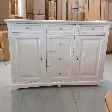 MOBILI-2G---CREDENZONE-IN-LEGNO-2-PORTE-6-CASSETTI-BIANCO-L.170-P.46-H.116