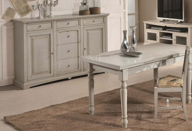 MOBILI-2G---CREDENZONE-IN-LEGNO-2-PORTE-6-CASSETTI-LACCATO-GRIGIO-PATINATO-MISURA-L.170-P.46-H.116