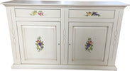 MOBILI-2G---CREDENZONE-IN-LEGNO-BIANCO-INVECCHIATO-CON-DECORI-MISURA-L.177-P.48-H.110