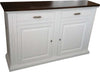 MOBILI-2G---CREDENZONE-SHABBY-2-ANTE-2-CASSETTI-BIANCO/NOCE