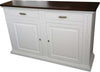 MOBILI-2G---CREDENZONE-SHABBY-2-ANTE-2-CASSETTI-BIANCO/NOCE