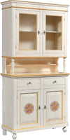 MOBILI-2G---Cristalliera-2-ante-legno-massello-avorio-pennellato-L.104-P.43-H.208