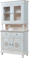 MOBILI-2G---Cristalliera-2-ante-legno-massello-bianco-invecchiato-L.104-P.43-H.208
