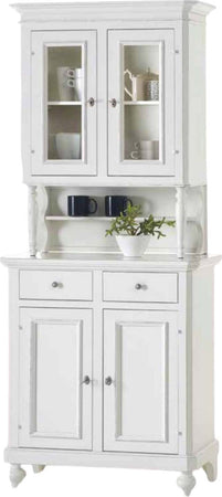 MOBILI-2G---Cristalliera-2-ante-napoletana-arte-povera-in-legno,-cristalliera,-mobile-LACCATO-BIANCO