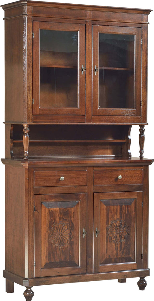 MOBILI-2G---Cristalliera-2-ante-napoletana-in-legno-massello-l.104-p.43-h.208