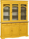 MOBILI-2G---CRISTALLIERA-3-ANTE-LEGNO-PENNELLATO-GIALLA-156X42X205