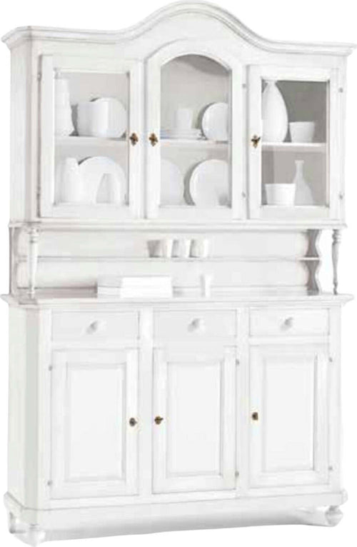 MOBILI-2G---CRISTALLIERA-3-PORTE-BIANCA-LEGNO-SHABBY-CHIC-L.150X43X228