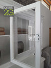 MOBILI-2G---CRISTALLIERA-3-PORTE-BIANCA-LEGNO-SHABBY-CHIC-L.150X43X228