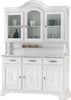 MOBILI-2G---CRISTALLIERA-3-PORTE-CLASSICA-SAGOMATA-SPIGA-LEGNO-SHABBY-BIANCO-163X49X228