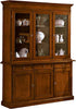 MOBILI-2G---CRISTALLIERA-3-PORTE-IN-LEGNO-NOCE-ARTE-POVERA-155x42x210