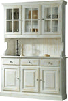 MOBILI-2G---Cristalliera-3-porte-legno-massello-shabby-bianco-invecchiato-L.147-P.43-H.195