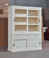 MOBILI-2G---CRISTALLIERA-4-PORTE-3-CASSETTI-LACCATO-AVORIO-L.157-P.53-H.200