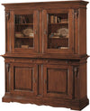 MOBILI-2G---CRISTALLIERA-4-PORTE-TINTA-NOCE-IN-LEGNO-L.213-P.54-H.226