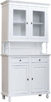 MOBILI-2G---CRISTALLIERA-ARTE-POVERA-2-PORTE-IN-LEGNO-SHABBY-BIANCO-104X43X208