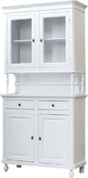 MOBILI-2G---CRISTALLIERA-ARTE-POVERA-2-PORTE-IN-LEGNO-SHABBY-BIANCO-104X43X208