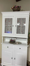 MOBILI-2G---CRISTALLIERA-ARTE-POVERA-2-PORTE-IN-LEGNO-SHABBY-BIANCO-104X43X208