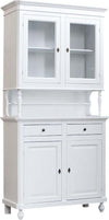MOBILI-2G---CRISTALLIERA-ARTE-POVERA-2-PORTE-IN-LEGNO-SHABBY-BIANCO-104X43X208