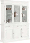 MOBILI-2G---CRISTALLIERA-ARTE-POVERA-3-PORTE-IN-LEGNO-SHABBY-BIANCO-156X42X205