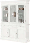 MOBILI-2G---CRISTALLIERA-ARTE-POVERA-3-PORTE-IN-LEGNO-SHABBY-BIANCO-156X42X205