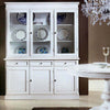 MOBILI-2G---CRISTALLIERA-ARTE-POVERA-3-PORTE-IN-LEGNO-SHABBY-BIANCO-156X42X205