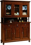 MOBILI-2G---CRISTALLIERA-ARTE-POVERA-3-PORTE-LEGNO-TINTA-NOCE-150X43X208