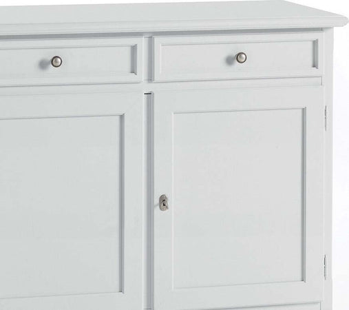 MOBILI-2G---CRISTALLIERA-CLASSICA-IN-LEGNO-4-PORTE-BIANCO-SPORCO-203x42x203